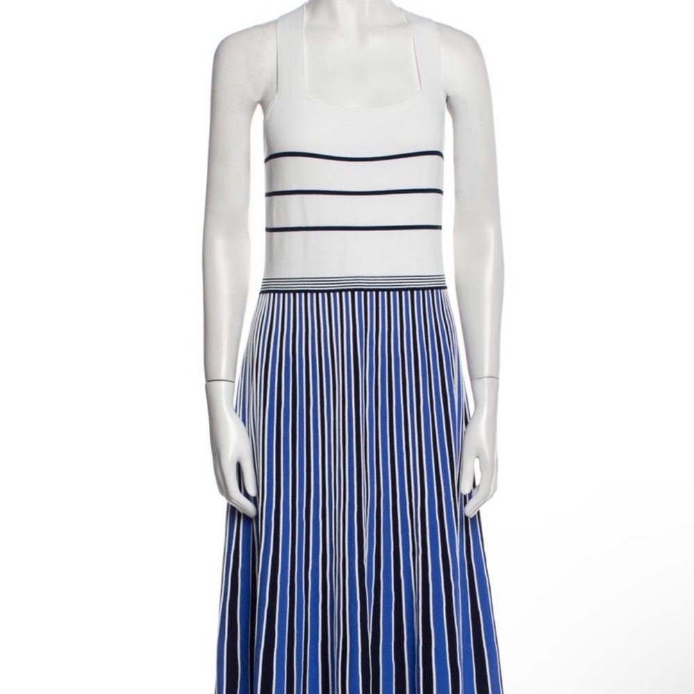 Diane von Furstenberg pleated striped dress